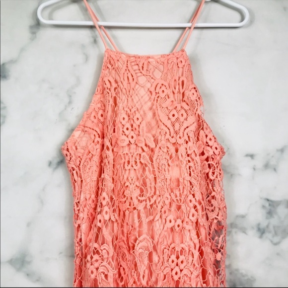 Urban Outfitters Peach Lace Shift Dress - Picture 4 of 8